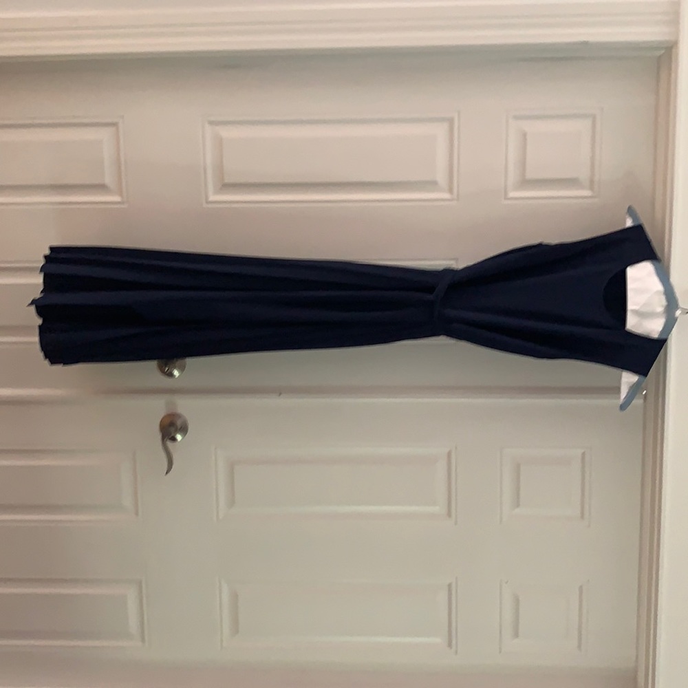Navy Silk J Crew Dress with Sash